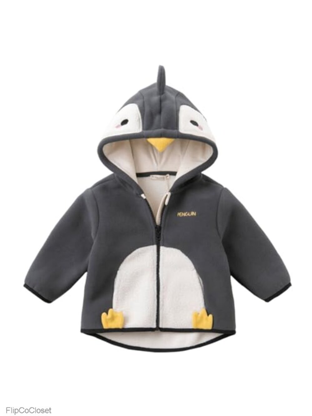 Toddler Hooded Polar Fleece Jacket Animal Shaped Winter Coat